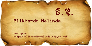 Blikhardt Melinda névjegykártya