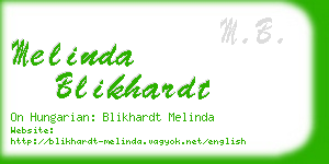 melinda blikhardt business card